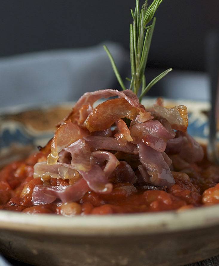 Borlotti-Bohnen mit duftendem Parma-Schinken