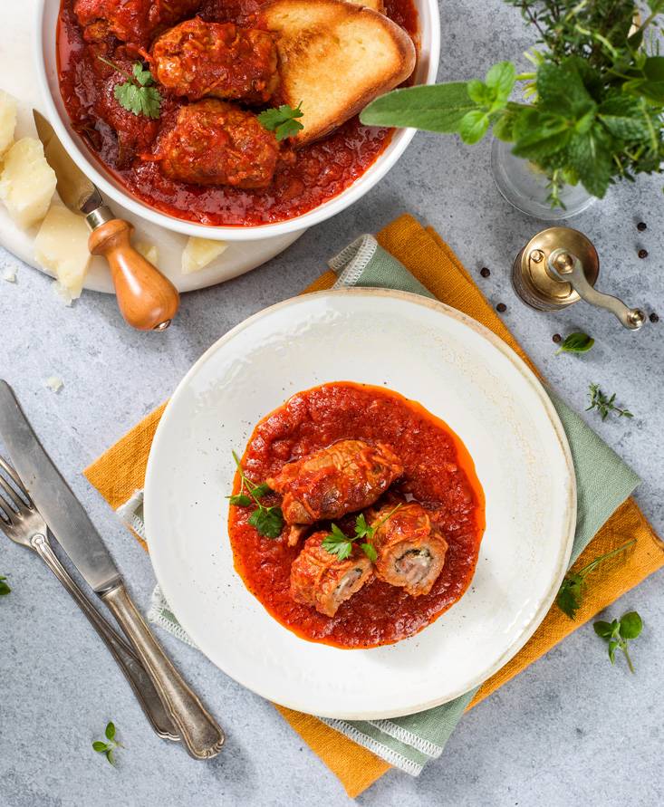 Apulische Rouladen (Braciole) mit Sauce | Pomito Austria