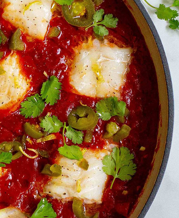 Mediterrane Fisch-Shakshuka