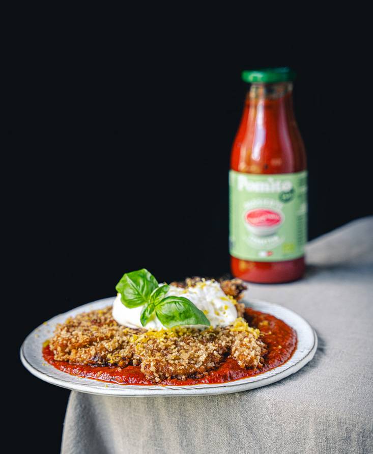 Melanzani Milanese mit Burrata