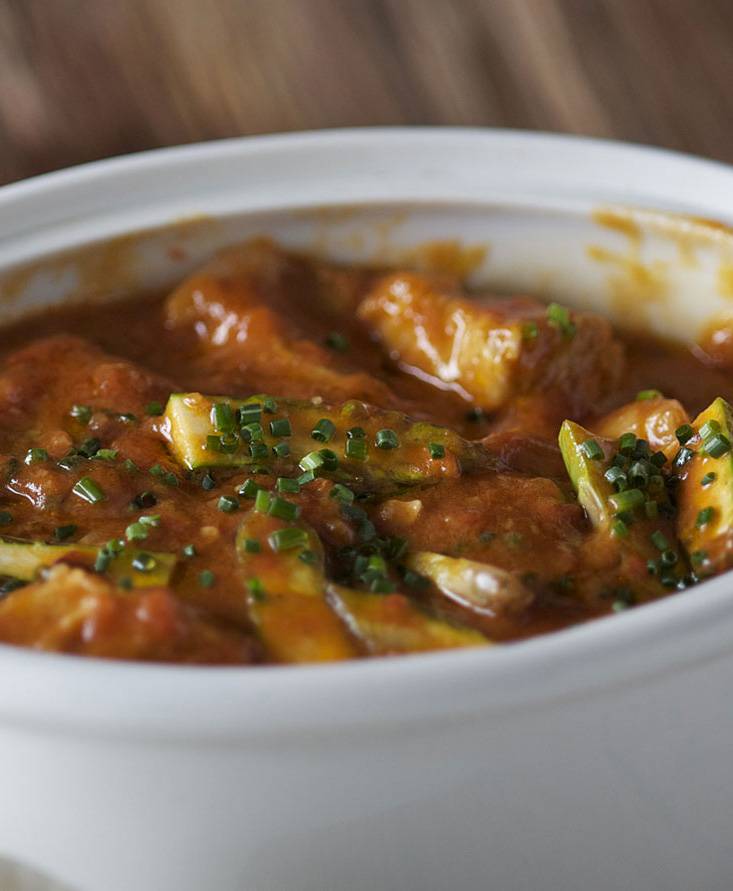 Kalbsragout mit Spargel