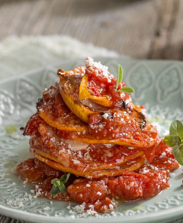 ÜBERBACKENES KÜRBIS-TÜRMCHEN