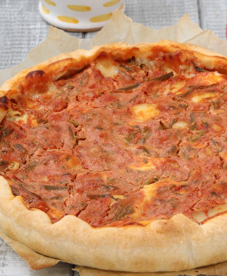 Pikante Spargel-Tomaten-Tarte